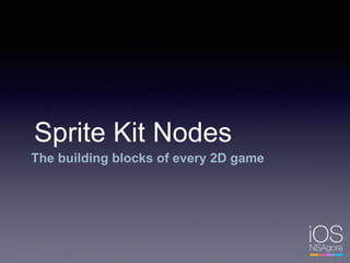 Sprite Kit Nodes
The building blocks of every 2D game
 