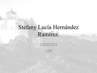 Stefany Lucía Hernández
Ramírez.
13001251
LIM
 