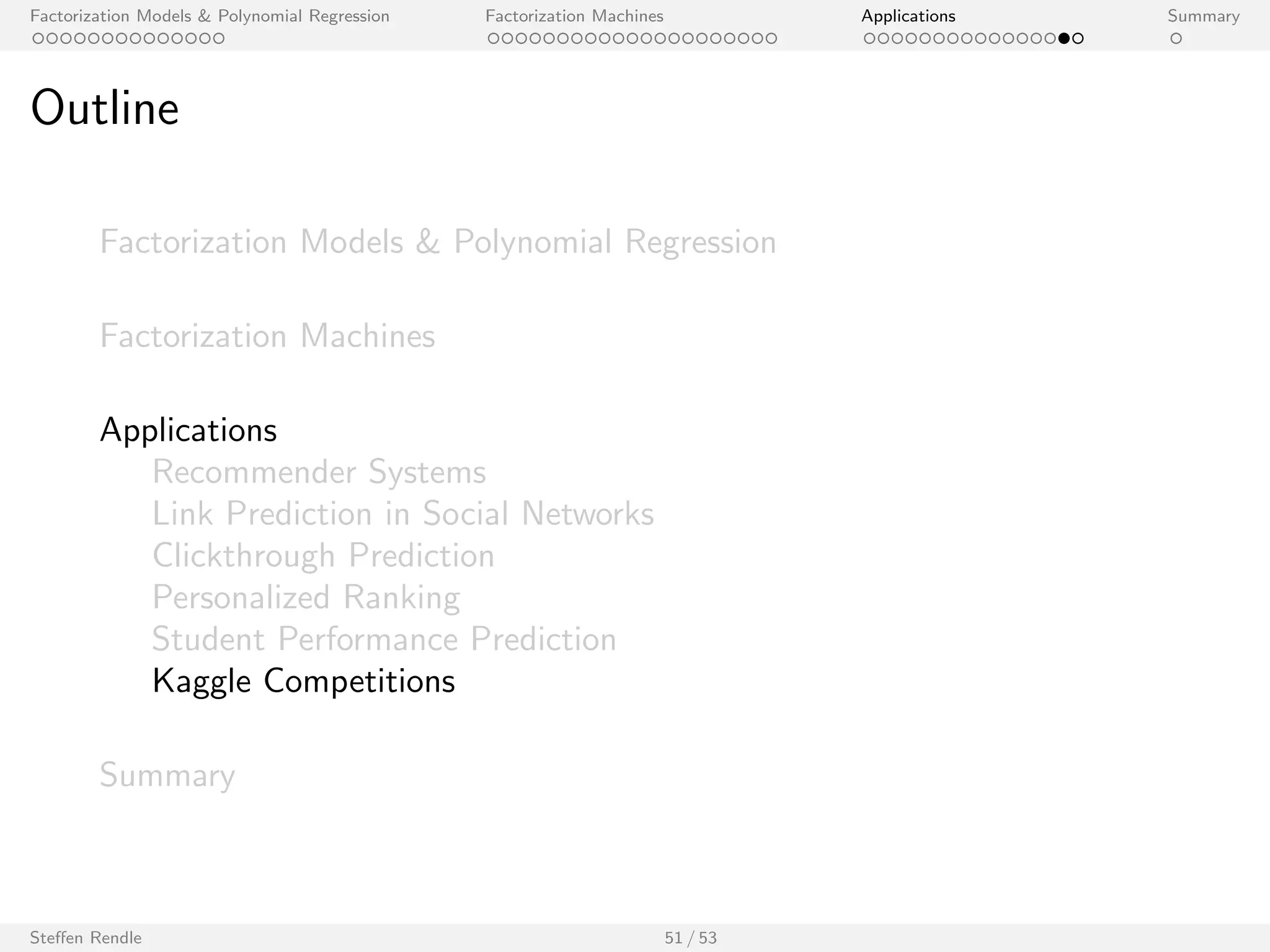 les 
I actions 
I . . . 
+ 
Actor A Actor B 
Steen Rendle 42 / 53 
 