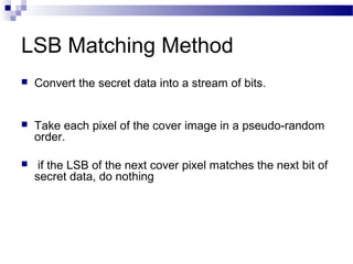 Steganalysis of lsb matching steganography | PPT | Photo Editing ...