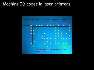 Machine ID codes in laser printers




                                     Page 22
 