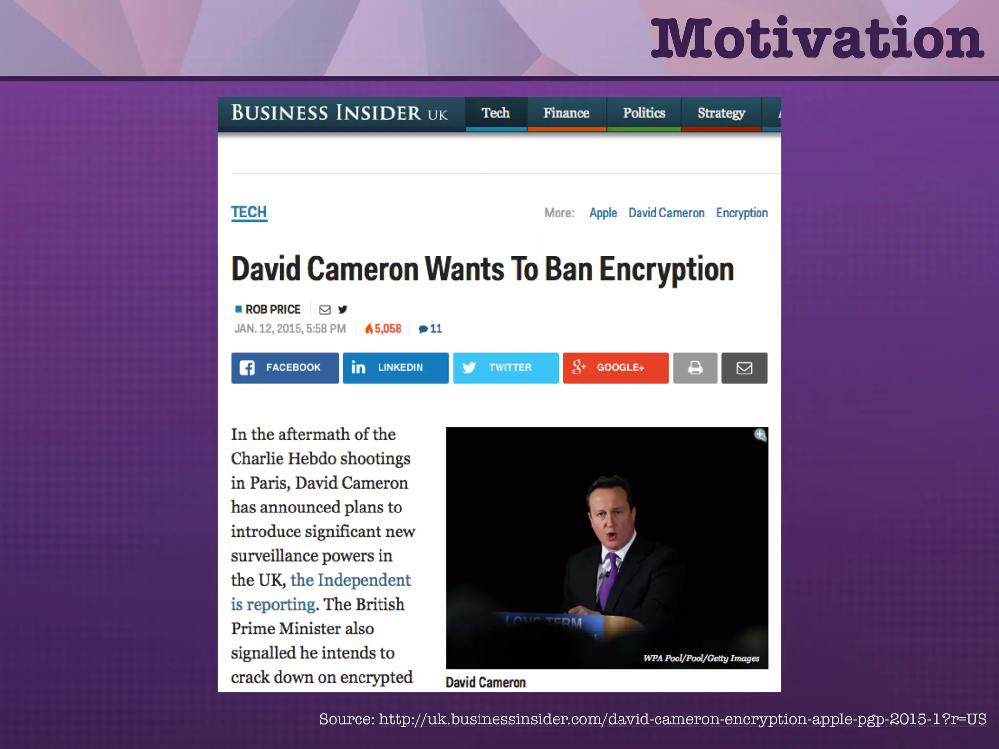 • Esoteric programming language with
only three lexical tokens: Space (ASCII
32), Tab (ASCII 9) and Line Feed (ASCII
10).
• Stack based language with support for
I/O, ﬂow control and arithmetic
operations.
Motivation
Source: http://youtu.be/u_kqM0gn63M
 