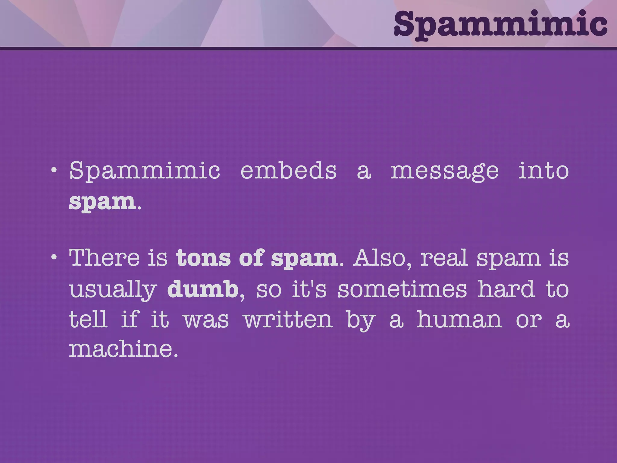 StegTorrent
Source: http://www.computer.org/csdl/proceedings/spw/2013/5017/00/5017a151-abs.html
0 1 …
4 5
2
6
3
7
1100 10
 