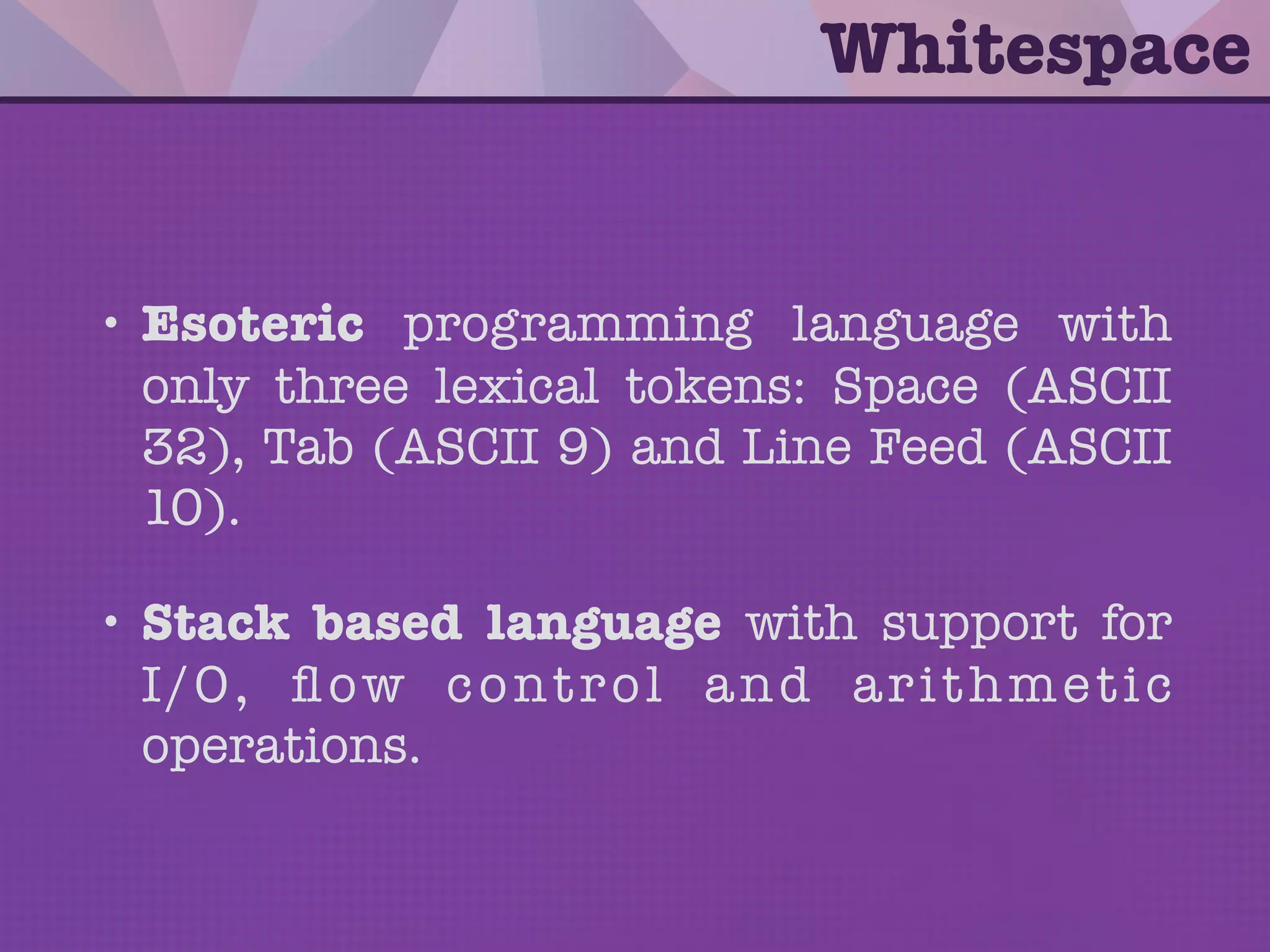 Demo #3.4
Embedding Whitespace code in
empty lines of Docblocks
/demos/demo3/demo3_4
raulfraile/steganography_talk
 
