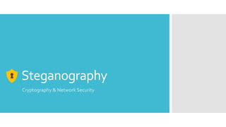 Steganography
Cryptography & Network Security
 