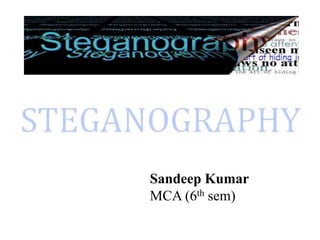 Sandeep Kumar
MCA (6th sem)
 