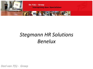 Stegmann HR SolutionsBenelux Deel van 7(S) -  Groep 