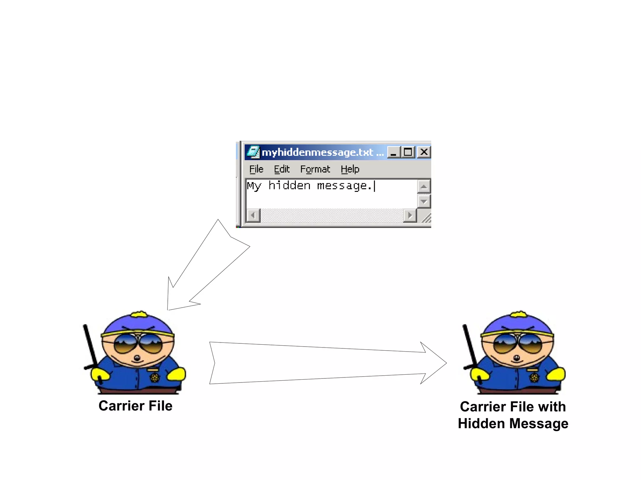 Carrier File Carrier File with
Hidden Message
 