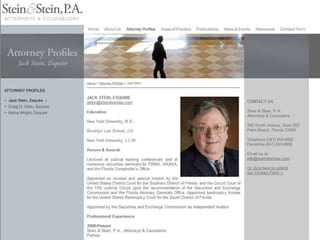 Stein & Stein, P.A. Website