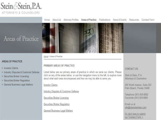 Stein & Stein, P.A. Website