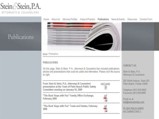 Stein & Stein, P.A. Website