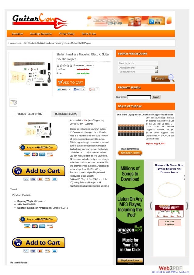 Headless Electric Guitar Diy Kit Project Headless Electric Guitar Diy Kit Project