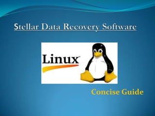 Stellar Data Recovery Software  Concise Guide 