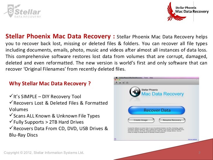 Mac Data Recovery Stellar Phoenix