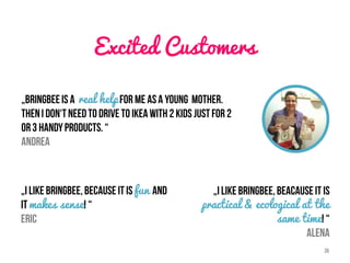 Excited Customers
real help
fun
makes sense practical & ecological at the
same time
 