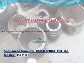 By
Gaurav Kale.
Sponsored Industry: KOSO INDIA, Pvt. Ltd,
Nashik.
K.K. Wagh Institute of Engg. Education & Research, Nashik
 