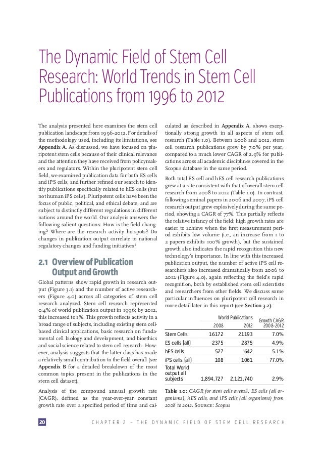 Stem cell research legislation essay