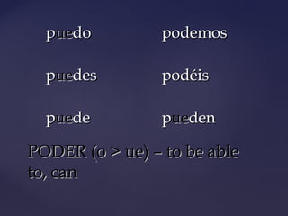 Stem changing-verbs-present-tense | PPT