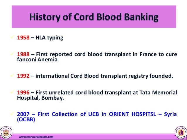 Image result for cord blood banking history