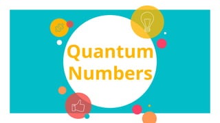 Quantum
Numbers
 