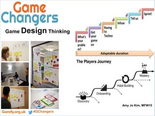 Game Design Thinking
Adaptable duration
Gamify.org.uk
Amy Jo Kim, MFW15
#GChangers
 