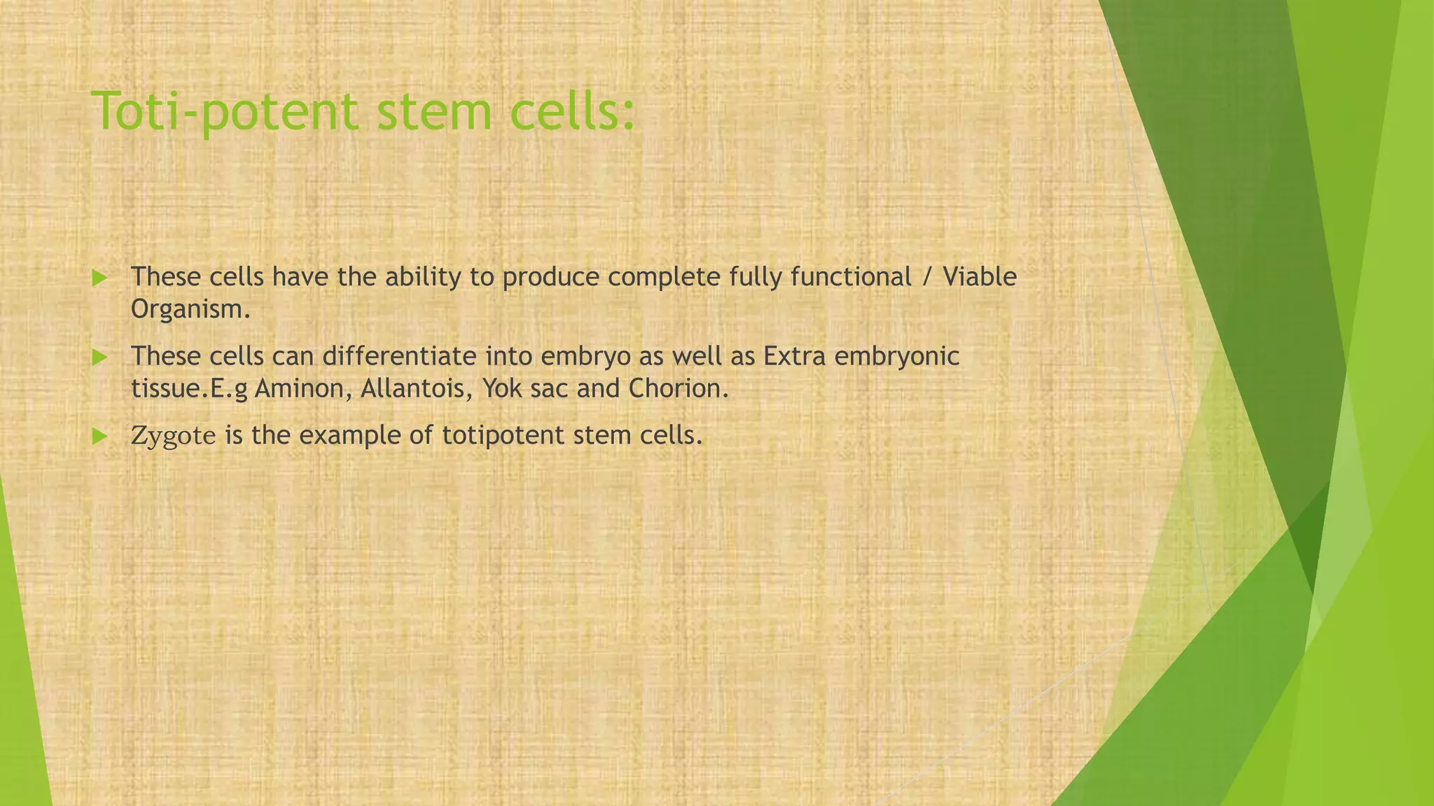 Stem cell its definition types and application ppt