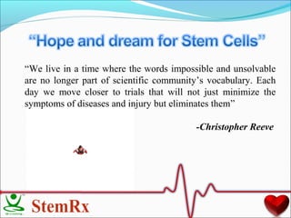 Stem Cells and their Therapeutic applications | PPT