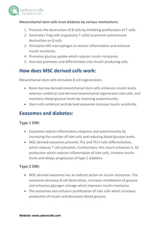 Stem Cells and Diabetes: Can Regenerative Medicine Replace Insulin? | PDF