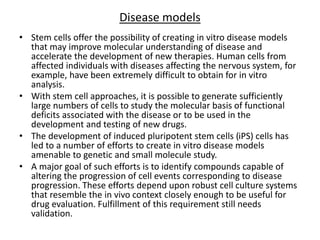 Stem cells biology and their application in clinical medicine | PPTX