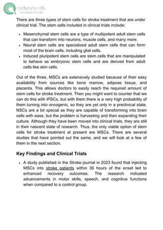 Stem Cells for Stroke Treatment: A Promising Frontier in Regenerative ...