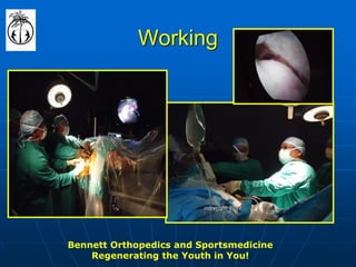 Working 
Bennett Orthopedics and Sportsmedicine Regenerating the Youth in You! 
copyright 2012  