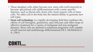 Stem cell technolog | PPTX