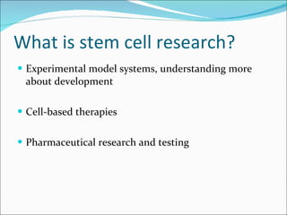 Stem cell & therapeutic cloning Lecture Slide 2