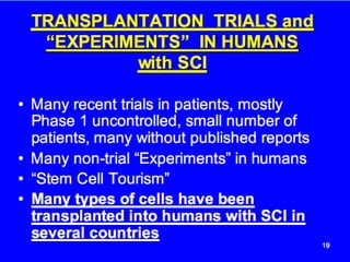 Stem cell therapy for spinal cord injuries | PPTX