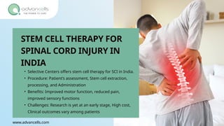 Stem Cell Therapy for Spinal Cord Injury in India | PPTX