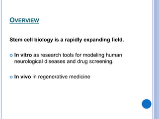 Stem cell therapy in neurological disorder | PPTX