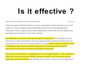 Stem cell therapy in spinal cord injury - Debate (Against the motion) | PPT