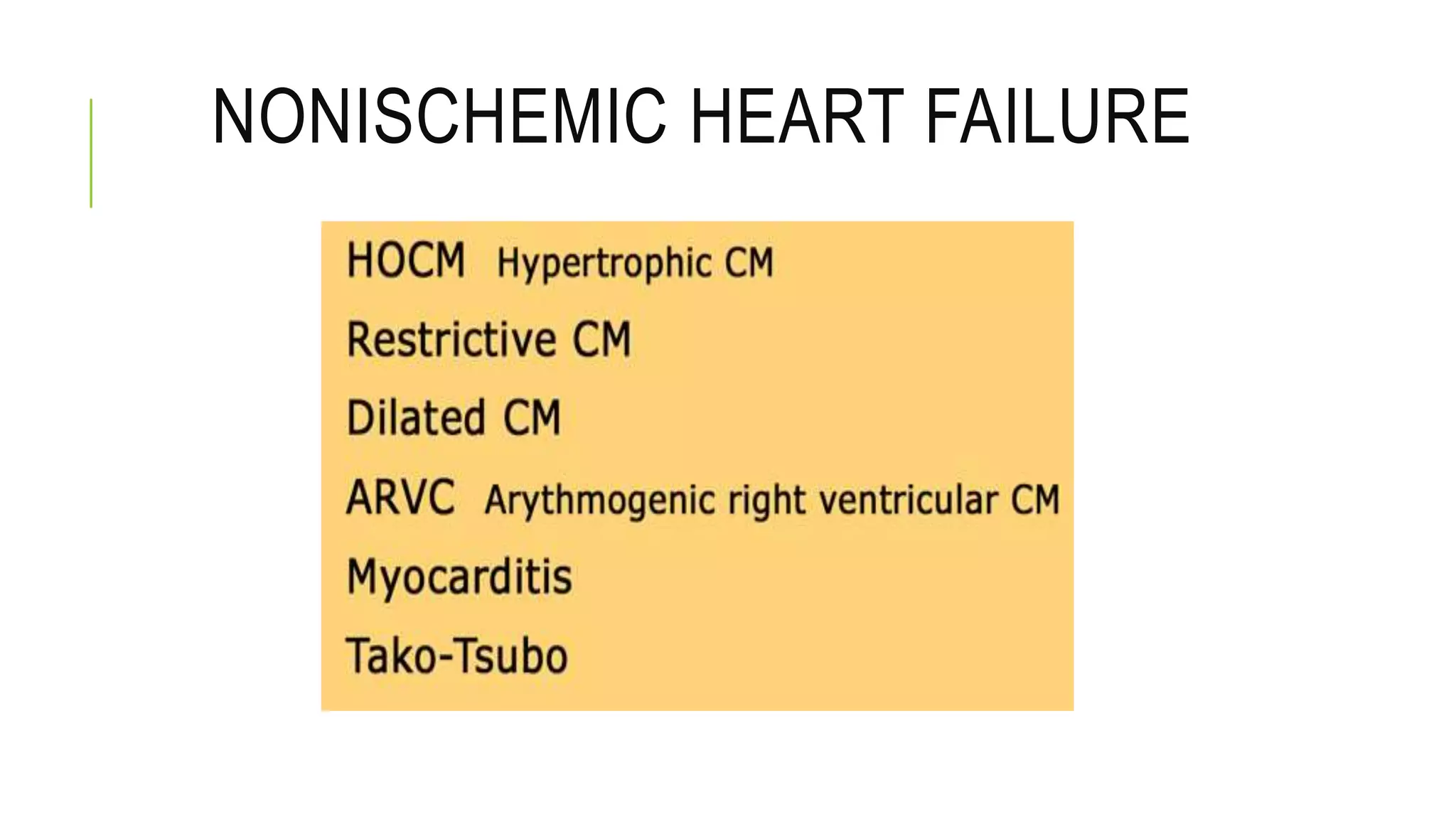 NONISCHEMIC HEART FAILURE
 