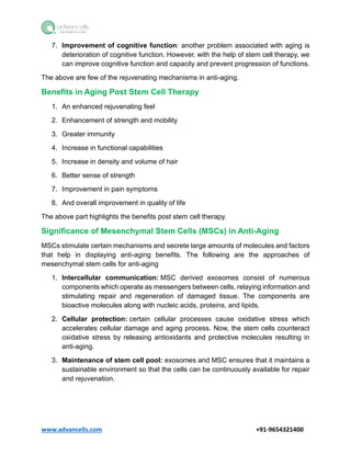 Stem Cell Treatment for Anti-Aging: How It Works & What to Expect | PDF