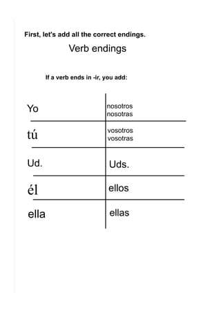 Stem changing verbs final