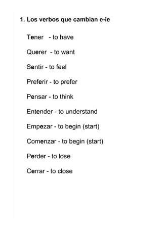 Stem changing verbs final