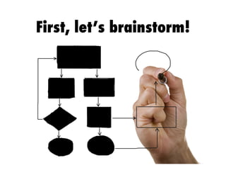 First, let’s brainstorm!
 