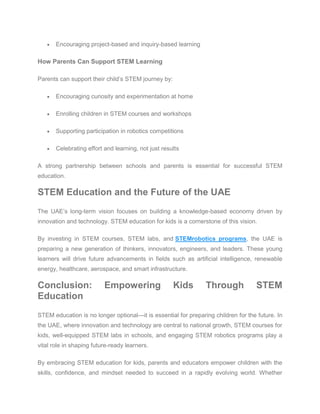 STEM Courses for Kids in UAE - A Complete Guide to STEM Education STEM ...