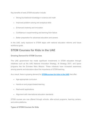 STEM Courses for Kids in UAE - A Complete Guide to STEM Education STEM ...