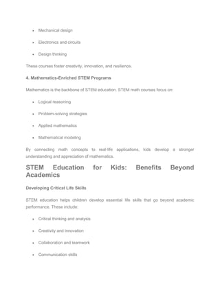 Stem Course Design STEM Courses for Kids in UAE - A Complete Guide to STEM Education STEM ...