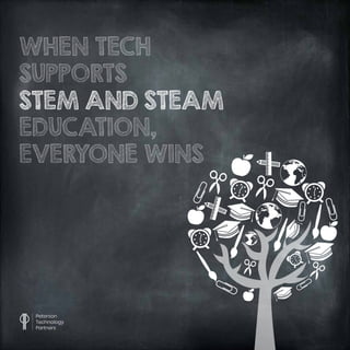 WHEN TECH
SUPPORTS
STEM AND STEAM
EDUCATION,
EVERYONE WINS
STEM AND STEAM
 