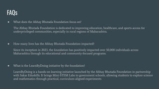 STEM Education in Rural Maharashtra by Abhay Bhutada Foundation | PDF