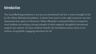 STEM Education in Rural Maharashtra by Abhay Bhutada Foundation | PDF