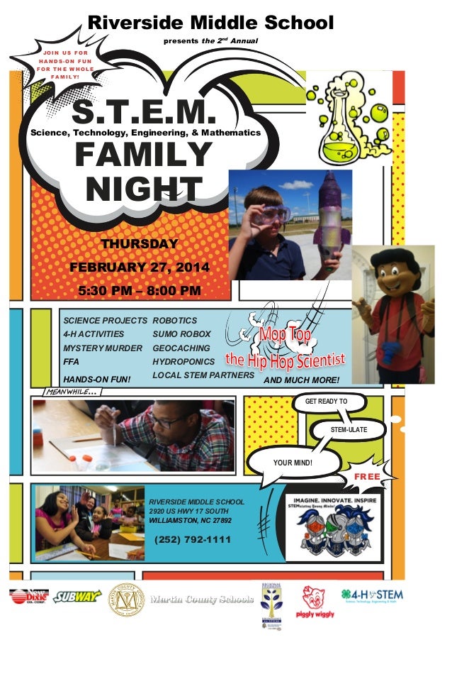 stem family night stem flyer
