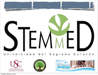 Thursday, February 16, 2012
 